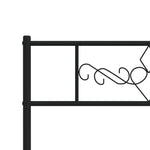 Metal Bed Frame without Mattress with Footboard Black 90x200cm 355278