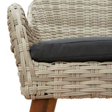Garden Chair 2 pcs Light Grey 62.5 x 55 x 82 cm Poly Rattan 42006216