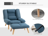 Armchair with Footstool, 180&deg Recliner with Ottoman, Accent Chair and Footstool with 3-Position T3398P328185