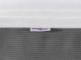 Bed Mattress with Mattress Light Grey 120 x 190 cm Fabric 42008276