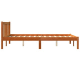 Bed Frame without Mattress Wax Brown 120x200 cm Solid Wood Pine 844808