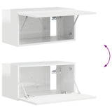 TV Cabinet Set 6 pcs High Gloss White Engineered Wood 3409109