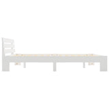 Bed Frame White Solid pine wood, Plywood 180x200 cm Super King 283159