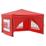 Folding Party Tent with Sidewalls Red 3x3 m 93527