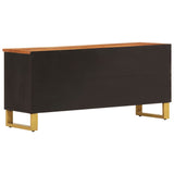 TV Cabinet Brown and Black 100x33.5x46 cm Solid Wood Mango 356799