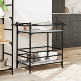 Kitchen Trolley Grey Sonoma 82x40x78.5 cm Engineered Wood 842364