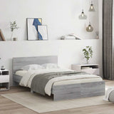 Bed Frame Grey Sonoma Engineered wood, Plywood Double Bed Frame 3207628