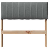 Upholstered Headboard Dark Grey 80 cm Solid Pine Wood 879255