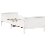 Bed Frame with Headboard White 80 x 200 cm Engineered Wood 877204