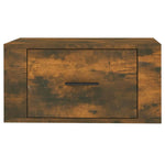 ZNTS Wall-mounted Bedside Cabinets 2 pcs Smoked Oak 50x36x25 cm 816851