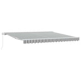 Manual Retractable Awning Anthracite&White 400x300 cm 3216035