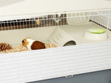 Small Animal Cage with Removable Pet Playpen, Guinea Pig Cage with Waterproof Pad, Hay Feeder, 108 x T3398P350111