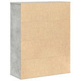 Bookcase Concrete Grey 60x24x76.5 cm Engineered Wood 860385