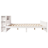 Bookcase Bed without Mattress White 160x200cm Solid Wood Pine 3322442