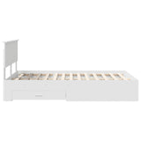 Bed Frame with Headboard White 120 x 190 cm Engineered Wood 3408281