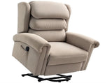 Velvet-Feel Electric Riser Recliner Chair - Khaki T3398P378873
