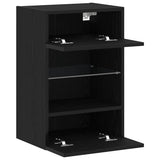 TV Cabinet Set 2 pcs Black 40 x 30 x 60.5 cm Engineered Wood 863097