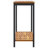 Outdoor Table with Storage Natural and Black 80 x 35 x 75 cm 4010606
