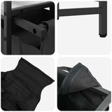 Laundry Basket 3 Compartments with Shelves Grey Sonoma 859083