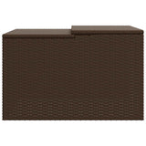 Robot Mower Garage Brown 86x90x52/57 cm Poly Rattan 365405