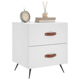 Bedside Cabinet White 40x35x47.5 cm Engineered Wood 827244