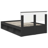 Bed Frame with Headboard Black 120 x 200 cm Engineered wood 3407905
