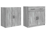 Cabinet Set 2 pcs Grey Sonoma Engineered Wood 3416994