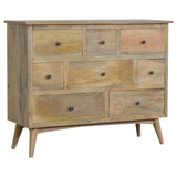 Oak-ish Solid Wood 8 Drawer Chest IN050