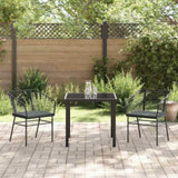 Garden Dining Set 3 pcs Black Poly Rattan 3380904