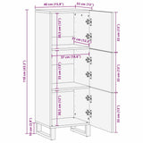 Media Storage Cabinets & Racks White and Black 40 x 33 x 110 cm 4018001