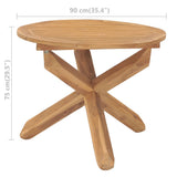 Garden Dining Table 90x75 cm Solid Teak Wood 316168