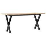 Coffee Table X-Frame 110x40x45 cm Solid Wood Pine and Steel 3282689
