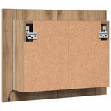 LED Mirror Cabinet Artisan Oak 60x12x45 cm Engineered Wood 856283
