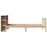 Bookcase Bed without Mattress 75x190 cm Small Single Solid Wood Pine 3321676
