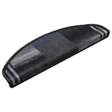 Self-adhesive Stair Mats 15 pcs Black and Grey 65x21x4 cm 322412