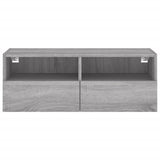 TV Wall Cabinet Grey Sonoma 80x30x30 cm Engineered Wood 836878