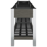 Garden Raised Bed with Shelf Grey 200x50x75 cm WPC 362573