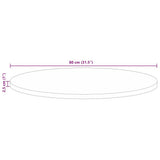 Table Top 80x2.5 cm Round Solid Wood Reclaimed 370042