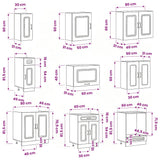 14 Piece Kitchen Cabinet Set "Kalmar" White Engineered Wood 3314971