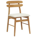 Dining Chair 2 pcs Natural and Light Solid Rubber Wood 42020518