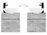 Wall-mounted Sink Vanity Concrete Grey 39 x 35 x 63 cm 890545