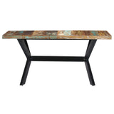 ZNTS Dining Table 140x70x75 cm Solid Reclaimed Wood 247439