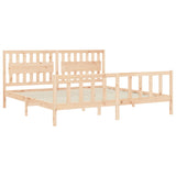 Bed Frame without Mattress 200x200 cm Solid Wood Pine 3192446