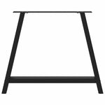 ZNTS Coffee Table Legs A-Shaped 2 pcs Black 100x cm Steel 4012864