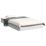Bed Frame without Mattress White 100x200 cm Engineered Wood 842056