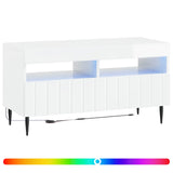 LED TV Cabinet High Gloss White Engineered Wood 896559