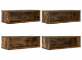 CD Storage Rack 4 pcs Smoked Oak 40 x 17 x 17 cm 8012720