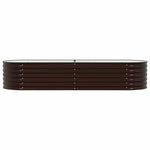 Garden Raised Bed Brown 240 x 80 x 44 cm Steel 42008139