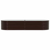 Garden Raised Bed Brown 240 x 80 x 44 cm Steel 42008139