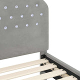 Children's Bed Frame with Headboard Light Grey 90 x 200 cm 42011127